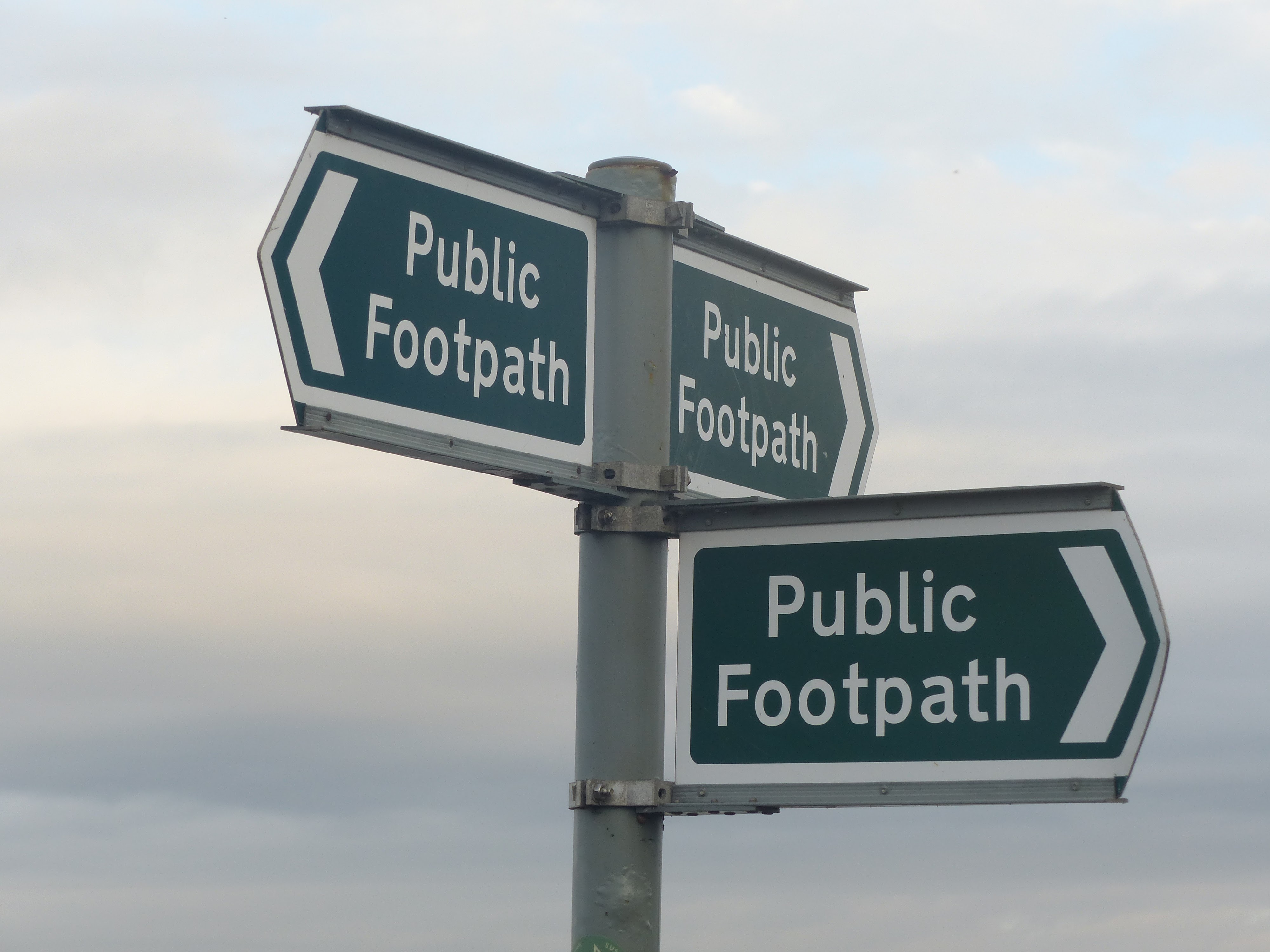 Three footpath signs